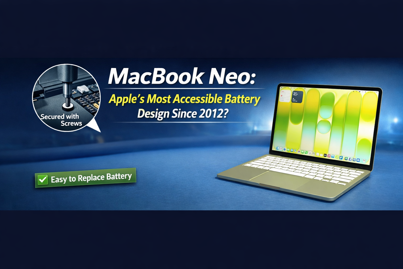 MacBook Neo Features Apple’s Most Accessible MacBook Battery Since 2012
