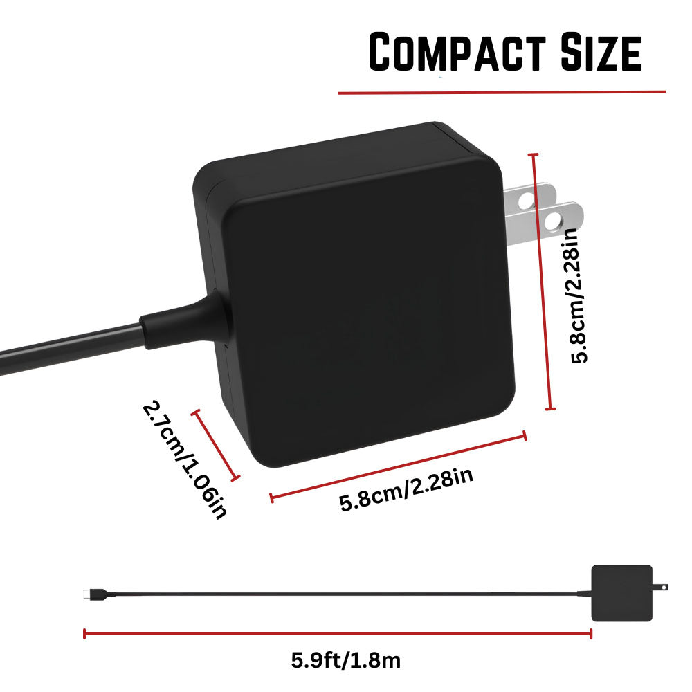 Lenovo Thinkpad AC Adapter Charger Power Cord for Lenovo Thinkpad T14 T15 E14 E15 X1 Carbon X13 Series (USB-C) [65W] Laptop Adapter Replacement