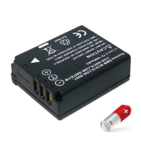 Panasonic CGA-S007 Digital Camera Battery for Panasonic Lumix DMC-TZ1 DMC-TZ1BK DMC-TZ1BS DMC-TZ1EF DMC-TZ1EG DMC-TZ1GK DMC-TZ1-K DMC-TZ1-S DMC-TZ2 DMC-TZ2A DMC-TZ2K DMC-TZ2S Digital Camera [3.7V] Compatible Battery
