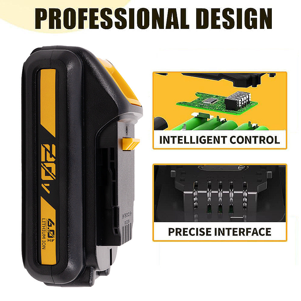 Dewalt 20V Cordless Power Tools Battery for Dewalt 20 Voltage DCB200 DCB206 DCB207 DCB204 DCB203 DCB201 DCB200 DCB180 DCD DCF DCG DCS [20V] Compatible Battery