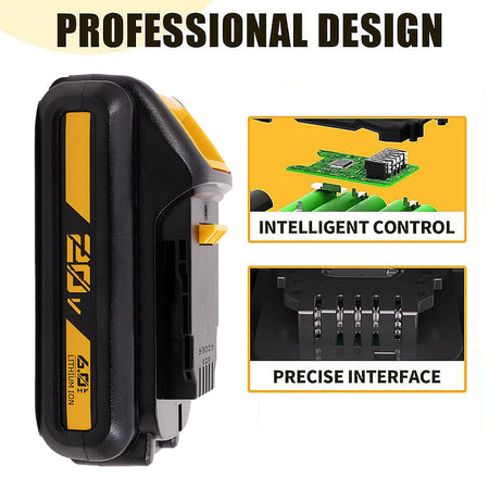Dewalt 20V Cordless Power Tools Battery for Dewalt 20 Voltage DCB200 DCB206 DCB207 DCB204 DCB203 DCB201 DCB200 DCB180 DCD DCF DCG DCS [20V] Compatible Battery
