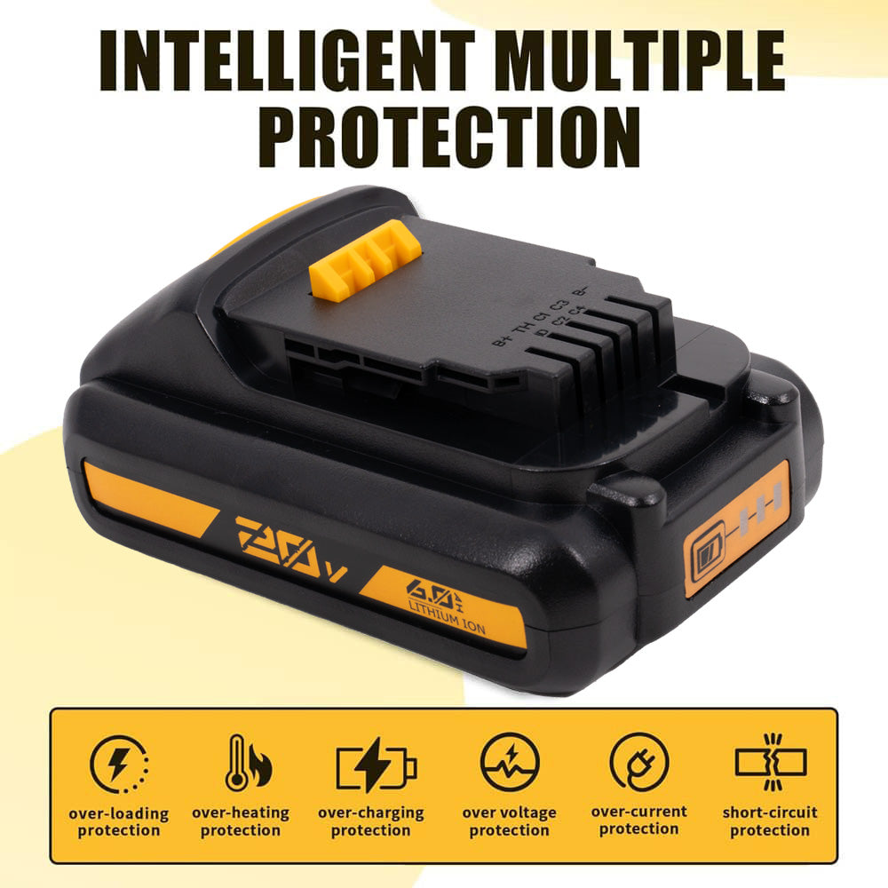 Dewalt 20V Cordless Power Tools Battery for Dewalt 20 Voltage DCB200 DCB206 DCB207 DCB204 DCB203 DCB201 DCB200 DCB180 DCD DCF DCG DCS [20V] Compatible Battery