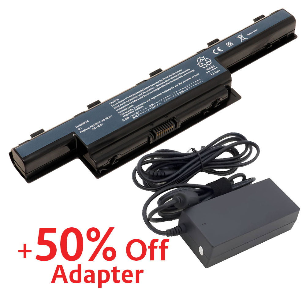 (Adapter Bundling Available)) Acer AS10D73 AS10D71 AS10D3E AS10D56 AS10D75 Aspire 5733 5750 7741 5755 5253 5560 5742 5250 Series AS10D31 AS10D51 AS10D81 AS10D61 AS10D41 [10.8V] Battery Replacement