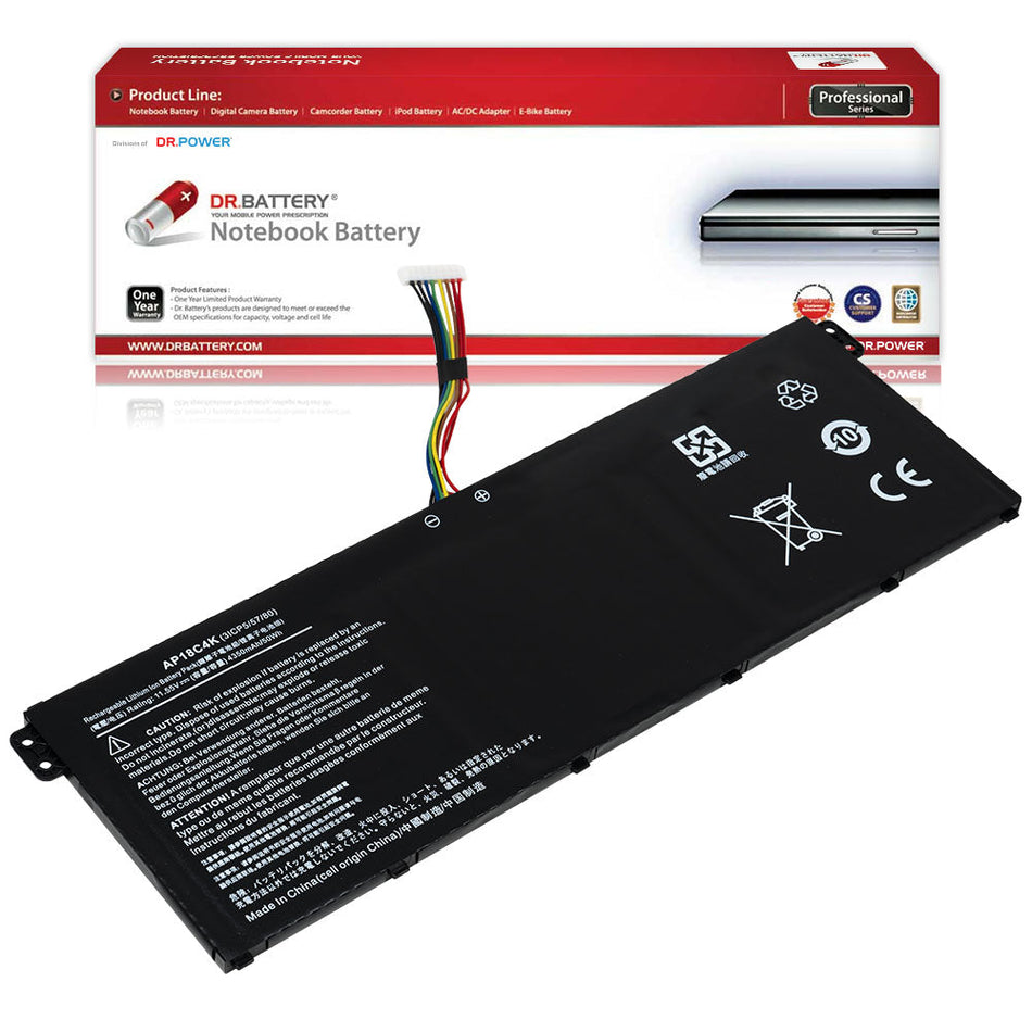 Acer Aspire 3 A315-42 A315-42G A315-54 Series laptop Battery AP18C4K KT00304012 [11.4V/11.55V] Compatible Battery