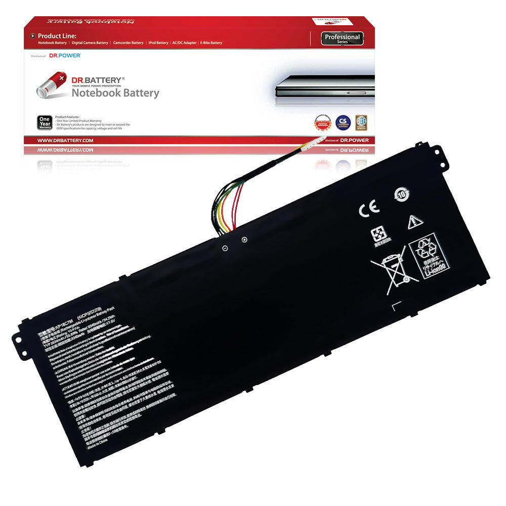 Acer ConceptD 3 Ezel CC315-72 CC315-72P Series Laptop Battery AP18C7M AP18C7K KT00407008 4ICP5/57/79 [15.4V] Compatible Battery