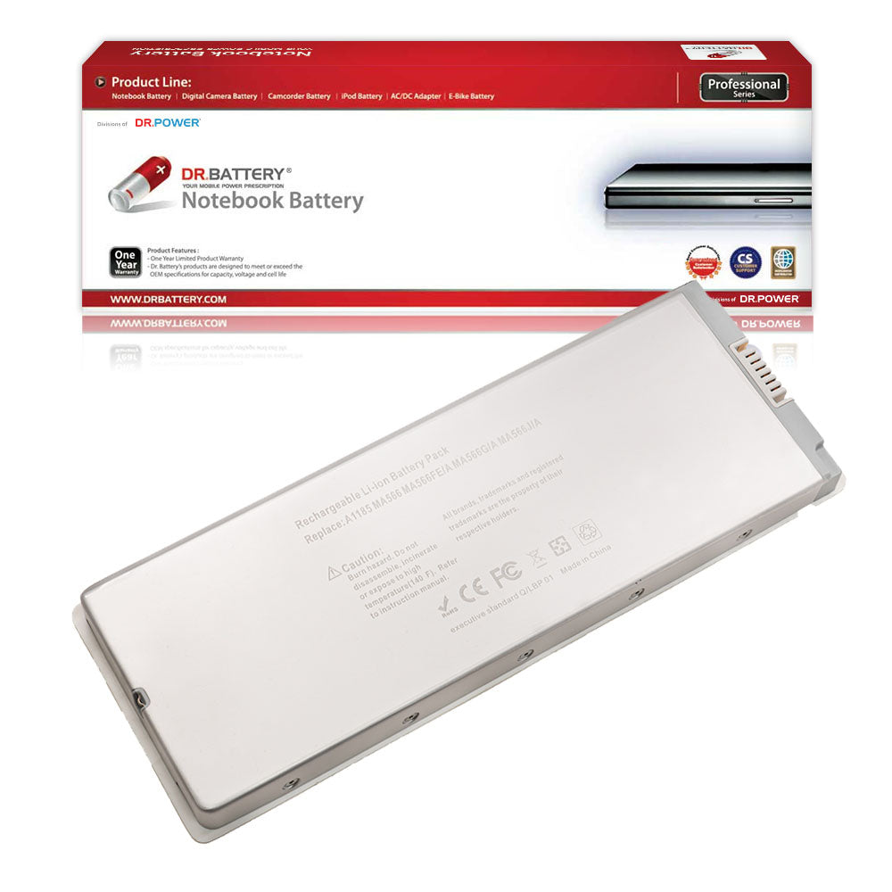 A1181 Battery for Apple MacBook 13 inch (Mid Late 2006 Mid Late 2007 Early 2008 Early Mid 2009) Series A1185 020-5071-B MA561LL/A 661-4703 MA254 MA255 MB402 MA566 MA561 MA699 MA700 MB061 MB062 MB402 [10.8V] Compatible Battery