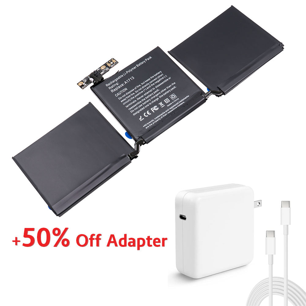 A1713 Battery for Apple MacBook Pro 13 inch A1708 (Late 2016 Mid