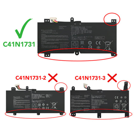 Asus ROG Strix  Hero II GL504 GL504G GL504GM GL504GS GL504GW G515 G515GV G515GW G715GV G715GW Series Laptop Battery C41N1731 0B200-02940000 4CIP5/70/81 [15.4V] Compatible Battery