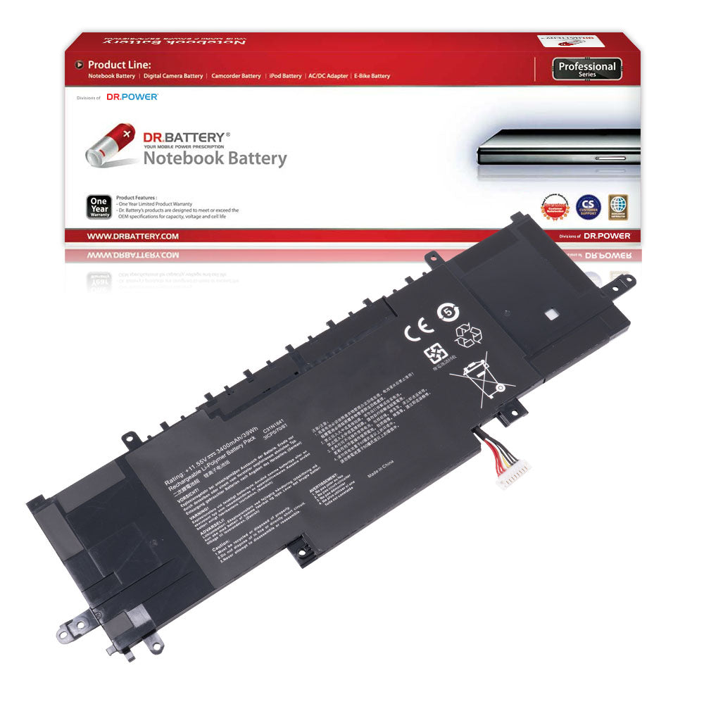 Asus ZenBook Flip 14 UX463F UX463FA UX463FL Series Laptop Battery C31N1841 0B200-03420300 0B200-03830000 [15.4V/15.55V] Compatible Battery