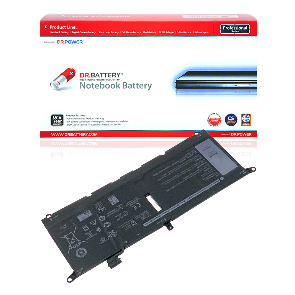 Replacement DXGH8 Laptop Battery For Dell XPS 13 9370/9380 & Inspiron 13 7390 – 52Wh, 7.6V, 4-Cell Li-Ion