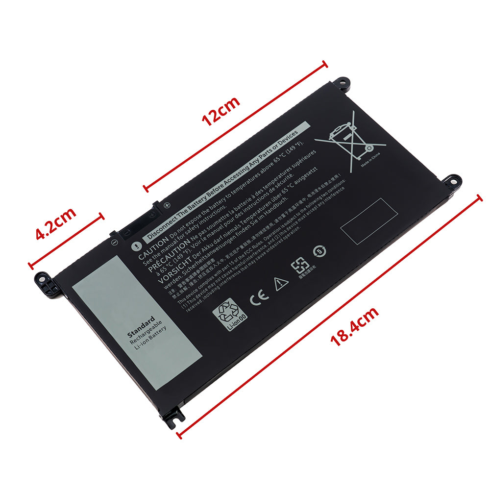 Dell YRDD6 01VX1H Inspiron 15 3501 Vostro 15 5590 Vostro 14 5490 [11.46V / 42Wh] Laptop Battery Replacement