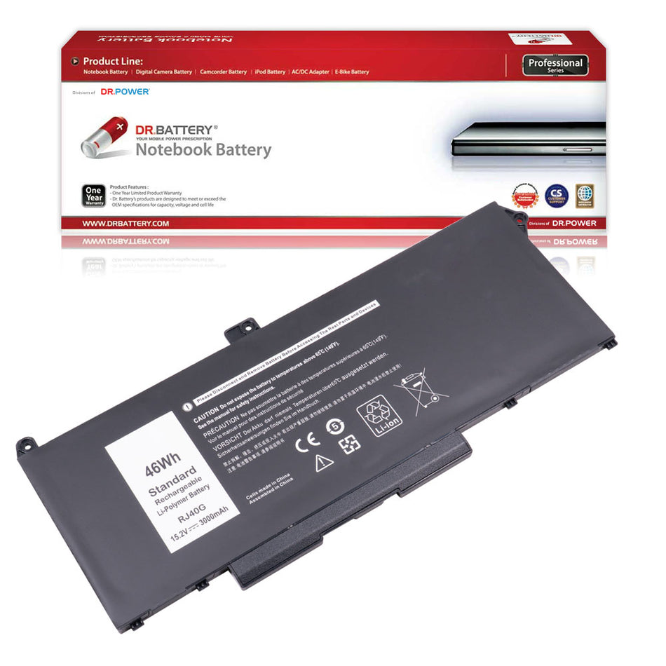 RJ40G Battery for Dell Latitude 14 5420 Latitude 15 5520 Precision 15 3560 Series P137G P137G001 P104F P104F001 P104F002 075X16 01K2CF WY9DX 0WK3F1 0M3KCN 005R42 [15.2V] Compatible Battery