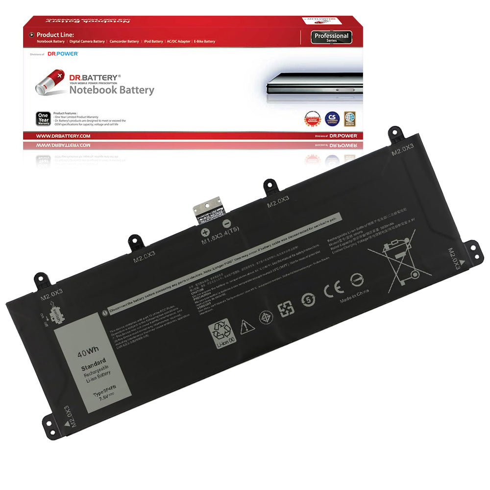 Dell T04H T04H001 Series Laptop Battery 9F4FN 2VKW9 8PK6G 09F4FN 2ICP4/79/112 2ICP4/79/111 [7.6V] Compatible Battery