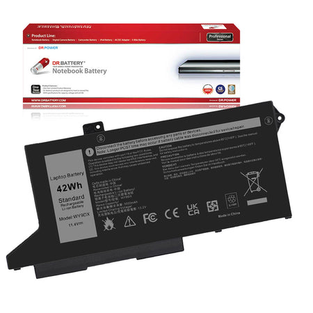 Compatible laptop battery for Dell P104F P104F001 P104F002 with DrBattery packaging