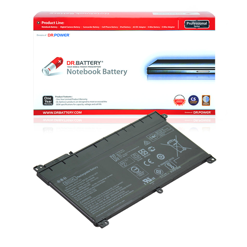 HP BI03XL 844203-855 ON03XL Battery for HP Pavilion X360 13-U000 m3-u103dx m3-u001dx m3-u101dx M3-U000 U100TU U105DX U118TU HP Stream 14-AX000 Series 844203-850 843537-541 [11.55V] Compatible Battery