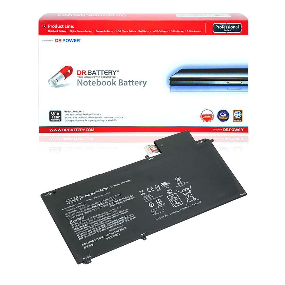 HP Spectre x2 Detachable 12 Series Laptop Battery ML03XL 814060-850 HSTNN-IB7D 813999-1C1 814277-005 ML03042XL [11.4V] Compatible Battery