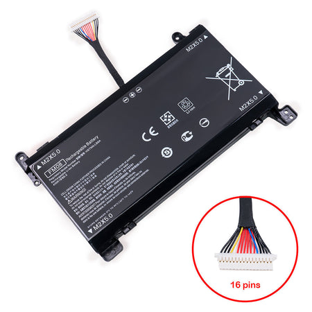 922976-855 Battery for HP Omen 17-AN000 17-AN100 17T-AN000 17T-AN100 Series Laptop FM08 922977-855 922753-421  TPN-Q195 HSTNN-LB8B [5973mAh / 86Wh] (16 Pins) - Compatible Battery