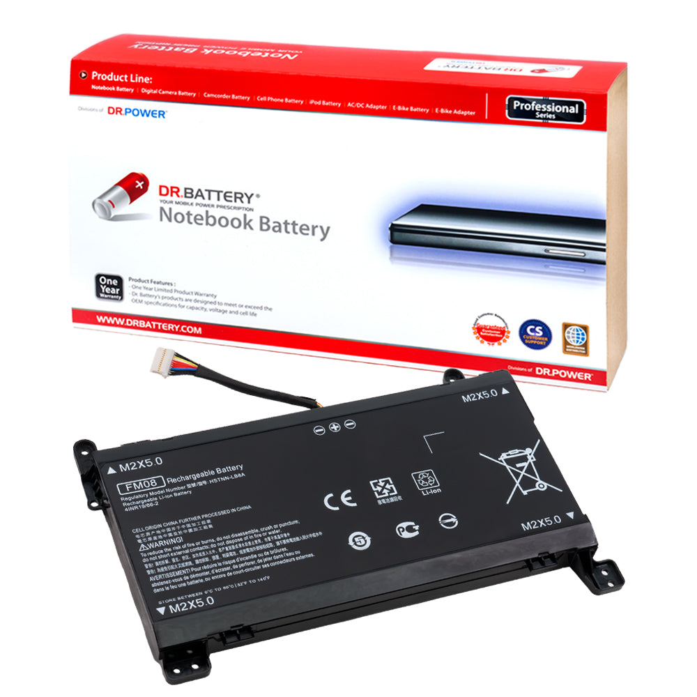 FM08 Battery for HP Omen 17-AN000 17-AN100 17T-AN000 17T-AN100 Series Laptop 922977-855 922976-855 922753-421  TPN-Q195 HSTNN-LB8B [5700mAh / 83.22Wh] (12 Pins) - Compatible Battery