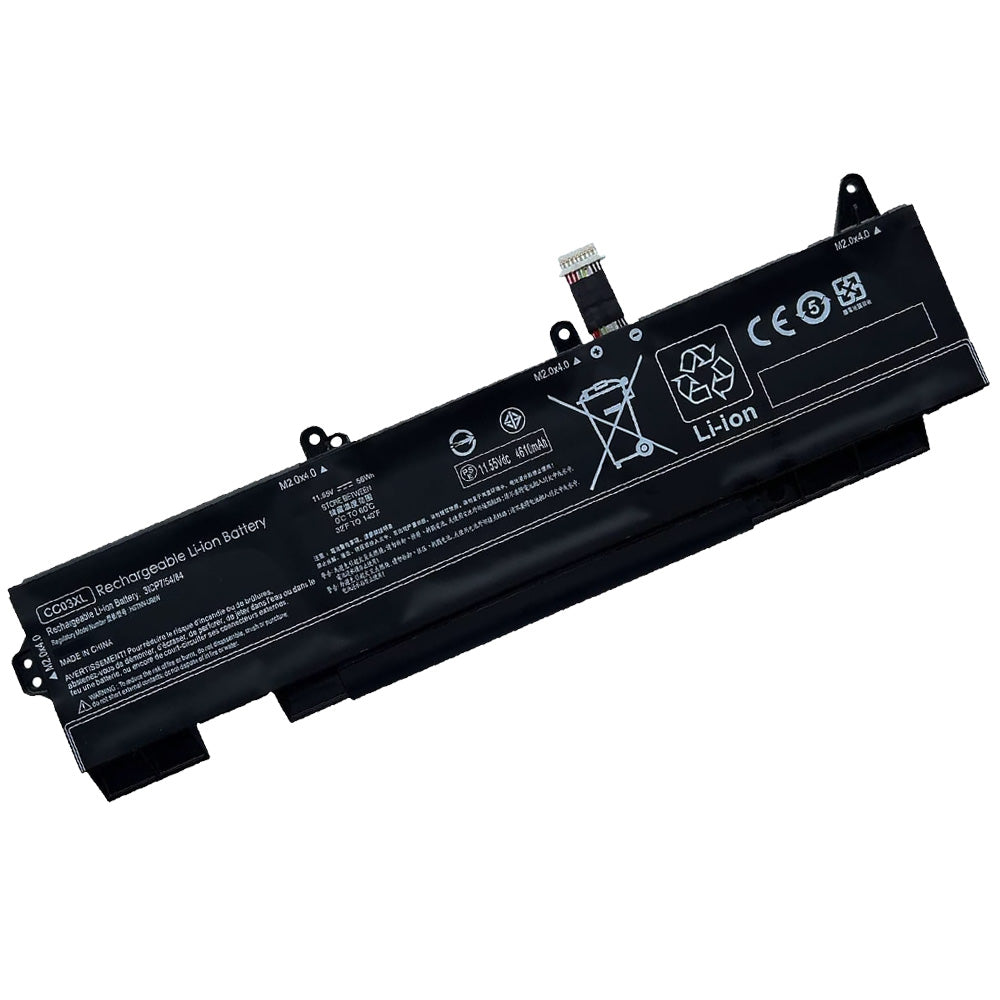 Front view of CC03XL compatible laptop battery for HP ZBook Firefly 14 G7 G8