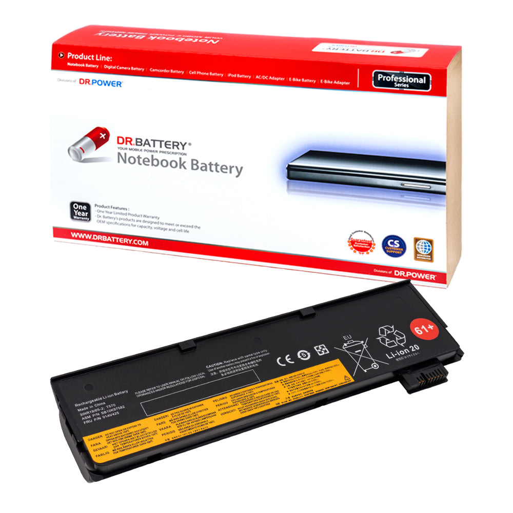 Lenovo ThinkPad T580 20L9 20L9000UAU 20LAS2SQ00 ThinkPad T570 Series Laptop Battery SB10K97597 SB10K97582 01AV490 01AV425 SB10K97580 SB10K97581 01AV492 SB10K97583 [11.4V] Compatible Battery