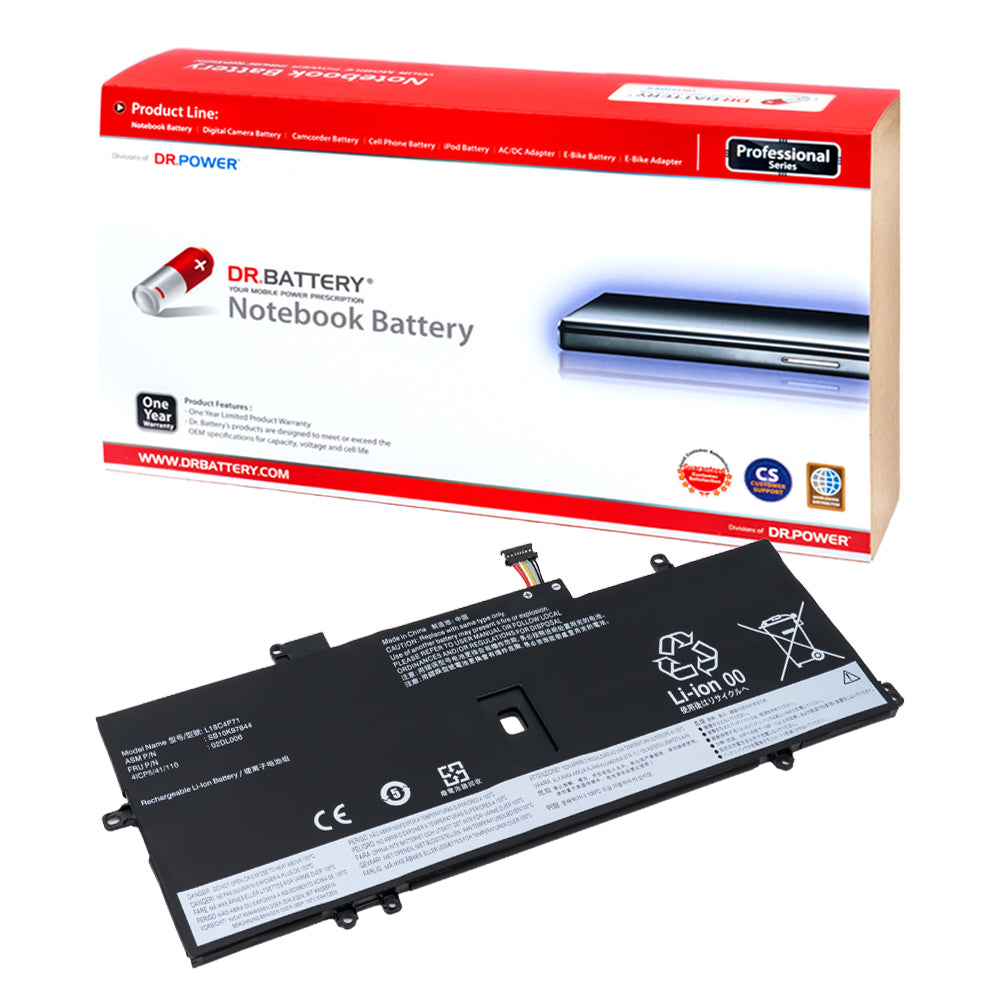 Lenovo ThinkPad X1 Carbon 7th Gen ThinkPad X1 Carbon 8th Gen ThinkPad X1 Yoga Gen 5 ThinkPad X1 Yoga Gen 4 5B10W13930 L18C4P71 02DL006 SB10T83175 [15.36V] Compatible Laptop Battery