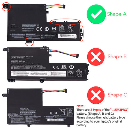 Lenovo IdeaPad 320S-14IKB 320S-15ABR 320S-15AST 320S-15IKB 320S-15ISK Series Laptop Battery L15C3PB1 L15C2PB1 L15L3PB0 L15L2PB1 L15M3PB0 L15M2PB1 L14M2P21 L14L2P21 [11.25V/11.4V] (Shape A) Compatible Battery