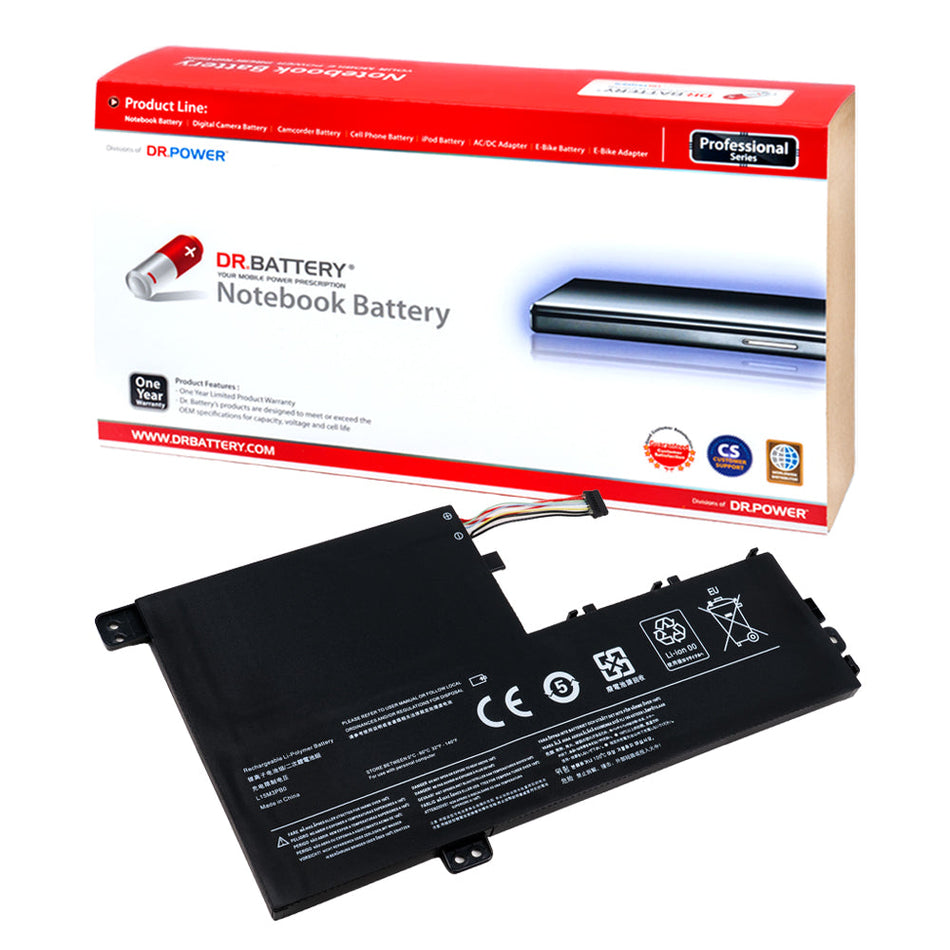 Lenovo IdeaPad Yoga 520-14IKB Series IdeaPad 520S-14IKB Series Laptop Battery L15C3PB1 L15C2PB1 L15L3PB0 L15L2PB1 L15M3PB0 L15M2PB1 L14M2P21 L14L2P21 [11.25V/11.4V] (Shape A) Compatible Battery