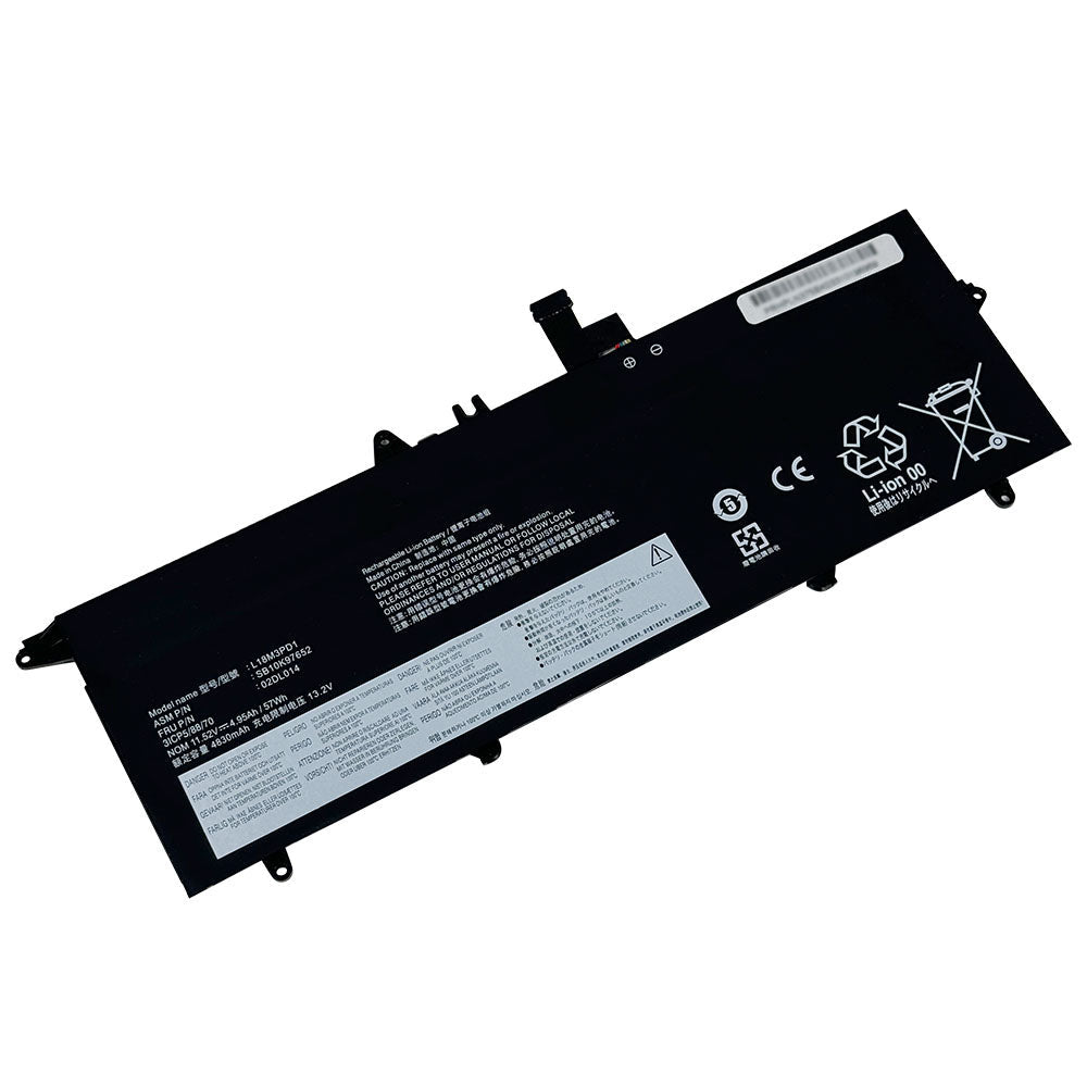 02DL014 02DL013 Battery for Lenovo ThinkPad T490s 20NX 20NY Series ThinkPad T495s 20QJ 20QK Series ThinkPad T14s Gen 1 20T0 20T1 20UH 20UJ Series Laptop L18M3PD1 L18L3PD1 L18C3PD2 L18M3PD2 5B10W13955 5B10W13909 [11.52V] Compatible Battery