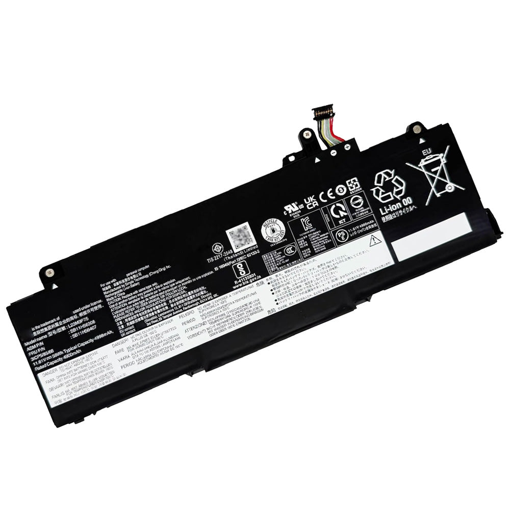 Front view of L23M3P75 compatible laptop battery for Lenovo ThinkPad T14s Gen 6 21M1 21M2