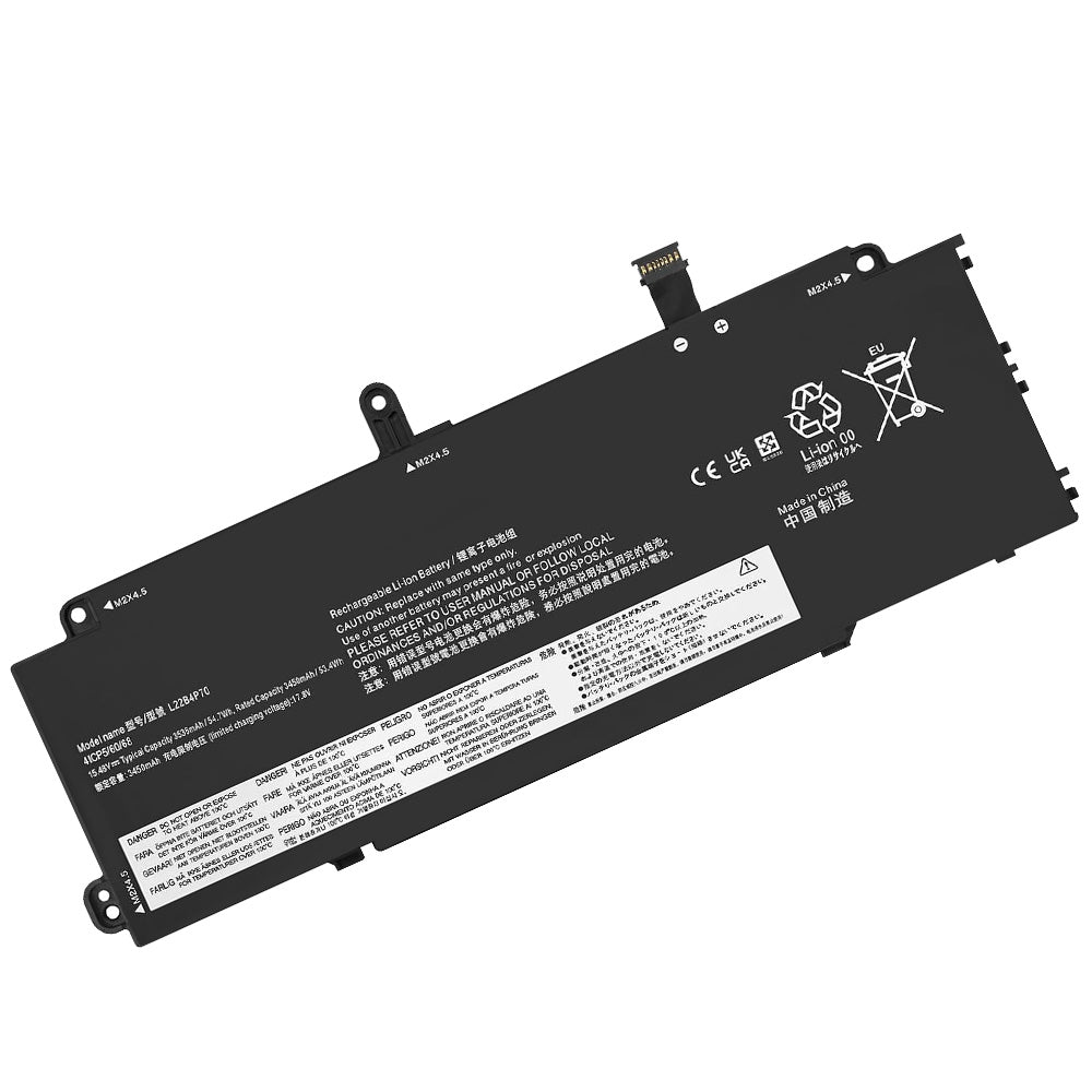 Front view of L22B4P70 compatible laptop battery for Lenovo ThinkPad X13 Yoga Gen 4 21F2 21F3