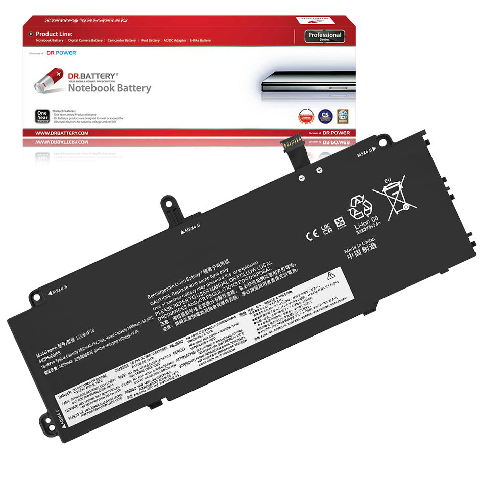 L22B4P70 compatible laptop battery for Lenovo ThinkPad X13 Gen 4 21J3 21J4 21EX 21EY with DrBattery packaging