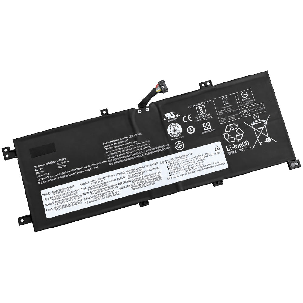 Front view of L18M4P90 compatible laptop battery for Lenovo ThinkPad L13 1st and 2nd Gen