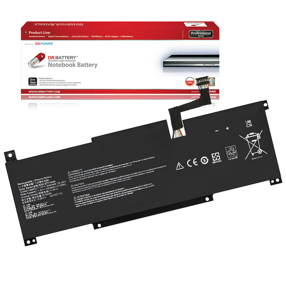 BTY-M494 compatible laptop battery for MSI Modern 14 C7M C11M C12M Modern 15 B12M B13M C13M and Prestige 14 with DrBattery packaging