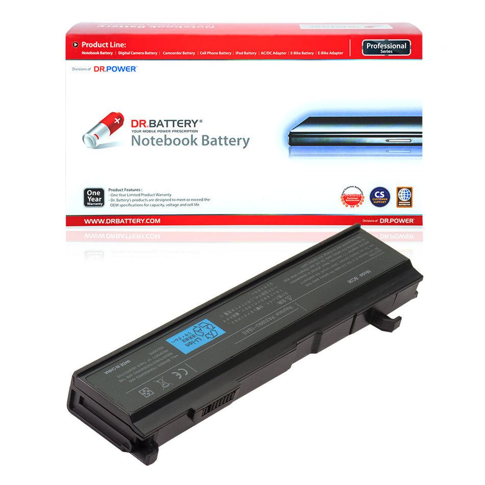 Toshiba Satellite A100 A105 A110 A80 Series Laptop Battery PA3399U-2BAS PA3399U-1BAS PA3478U-1BAS PA3478U-1BRS PA3400U-1BRS PABAS057 [4400mAh / 48Wh / 10.8V] Compatible Battery