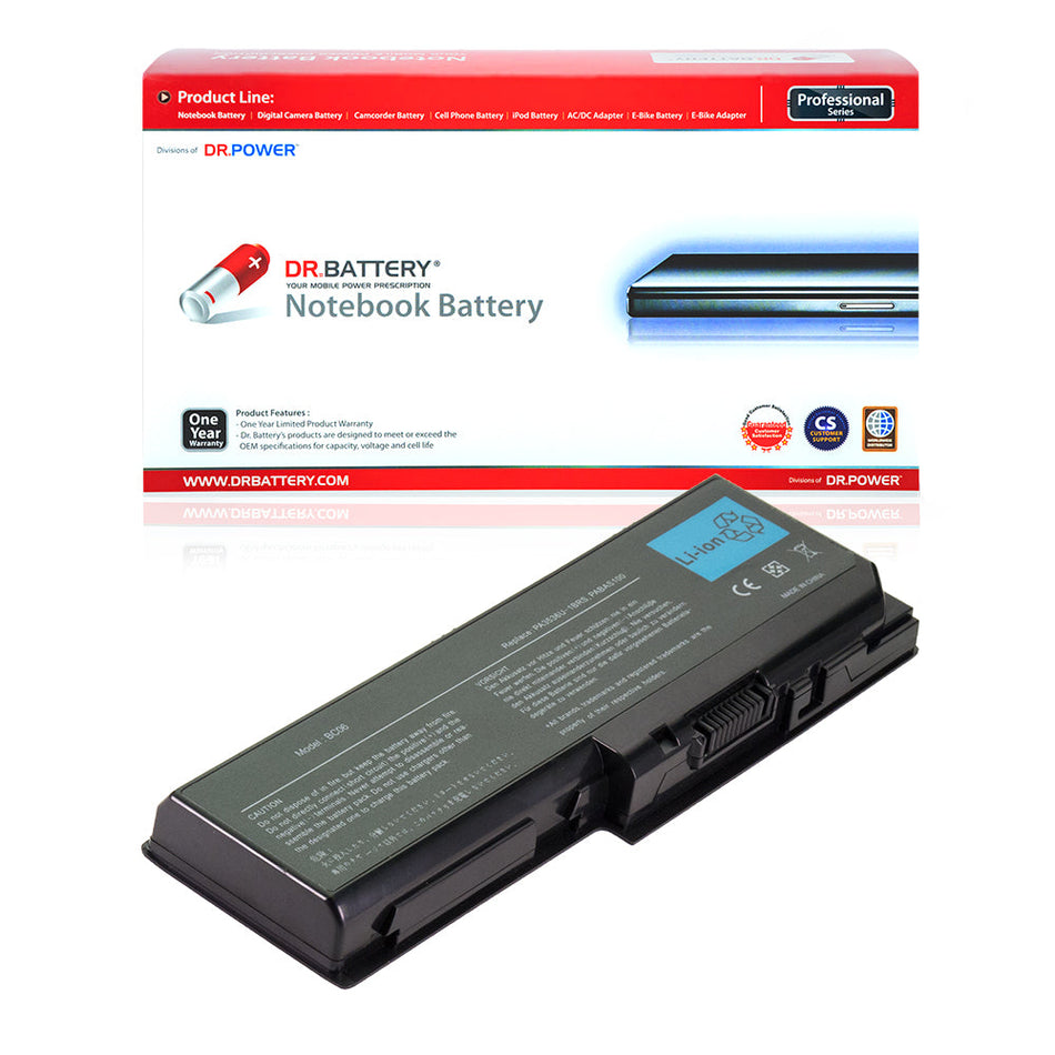 Toshiba Equium L350 L350D P200 P300 Series Laptop Battery PA3536U-1BRS PA3536U-1BAS PA3537U-1BRS PA3537U-1BAS PABAS100 PABAS101 [10.8V] Compatible Battery