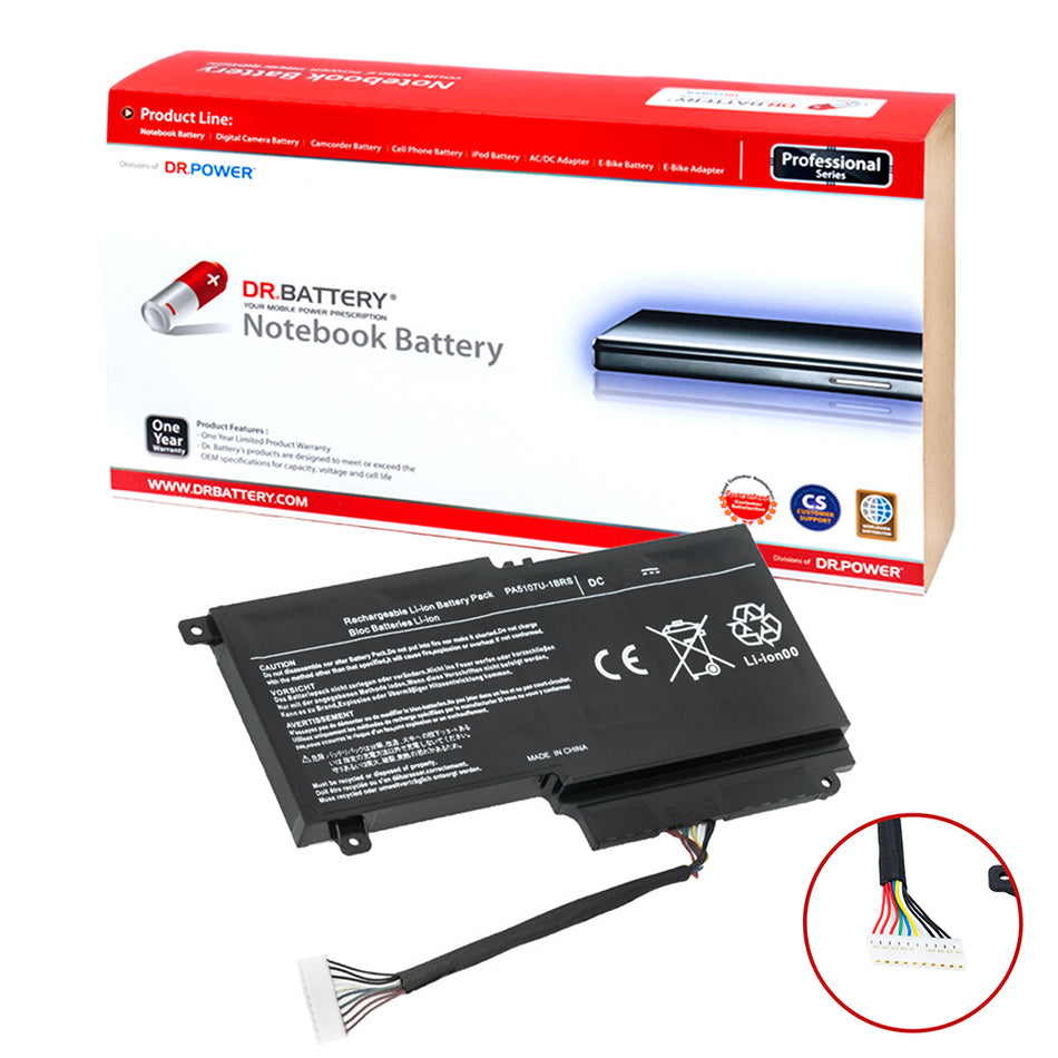 Toshiba PA5107U-1BRS Battery for Toshiba Satellite P55 L50 S55 S55t L40-A L55 L40D L45D L50-A S55-A5295 S50-A-00G P55-A5312 S55-A5295 S55t-A5237 S55t-A5389 Series [14.4V] Compatible Battery