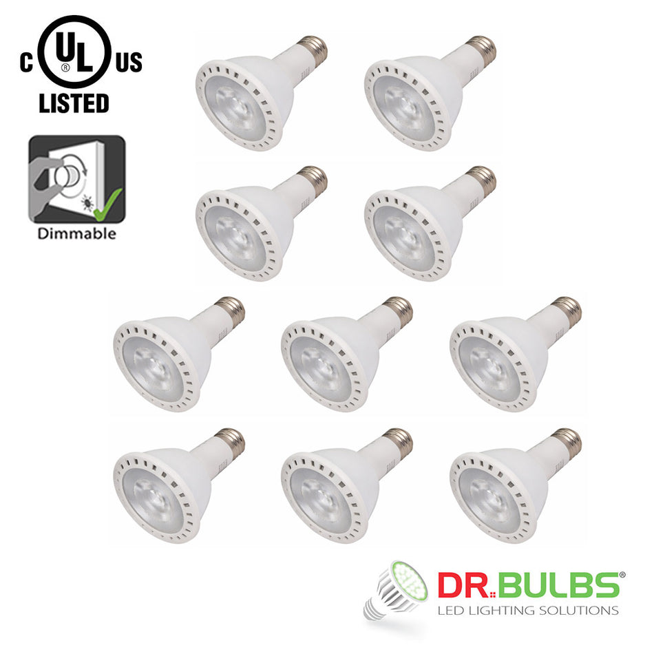 Dr.Bulbs 10-Pack PAR30 Long Neck 13W LED Bulb (75W Replacement), 3000K Soft White Dimmable COB Spotlight