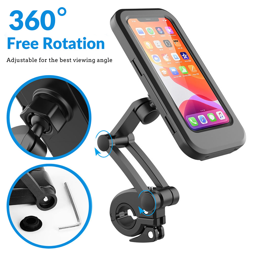 Waterproof Bike Phone Holder 360 Degrees Rotation Fits 4–7 inch Smartphones