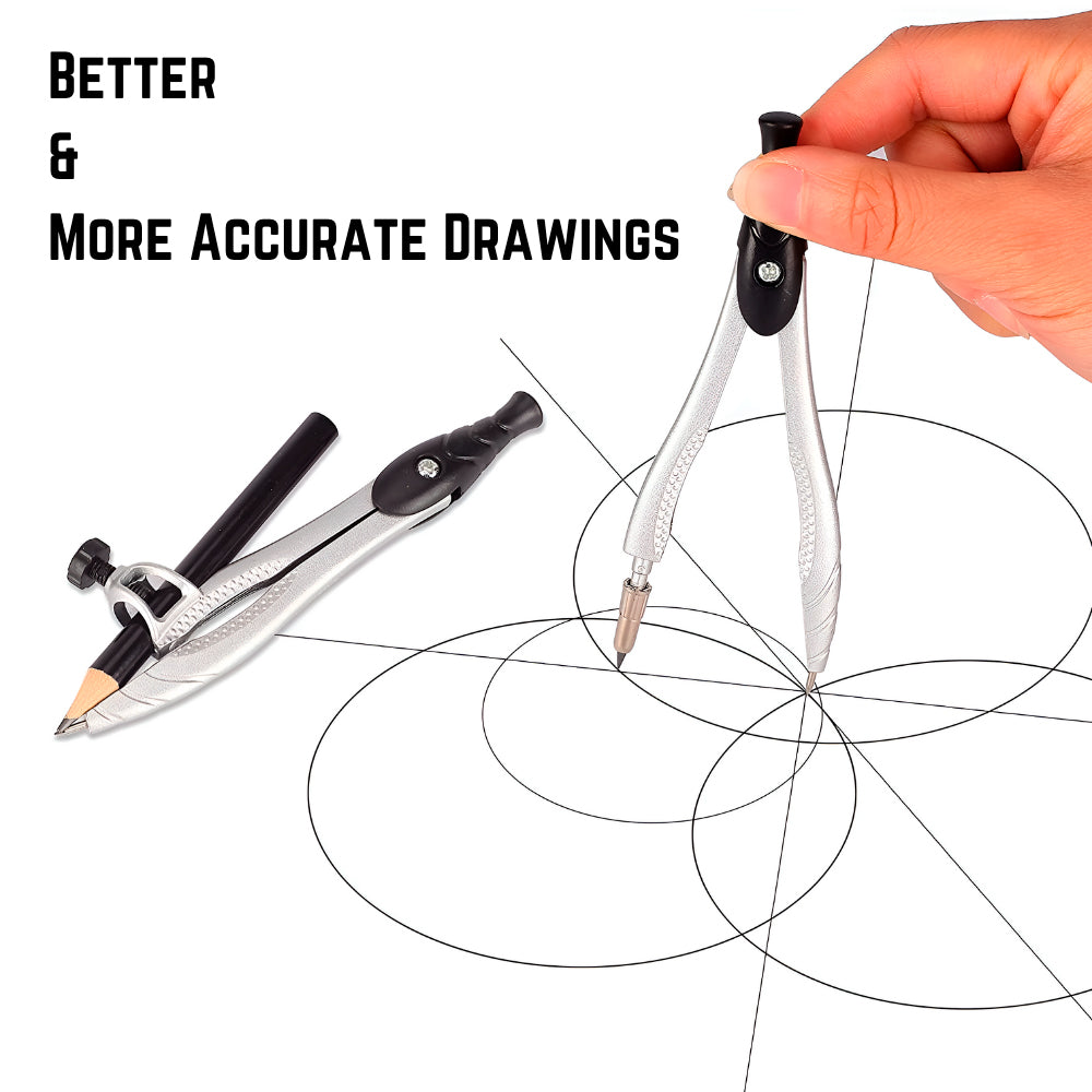 Essential Geometry Set – Ruler, Protractor & Case Included