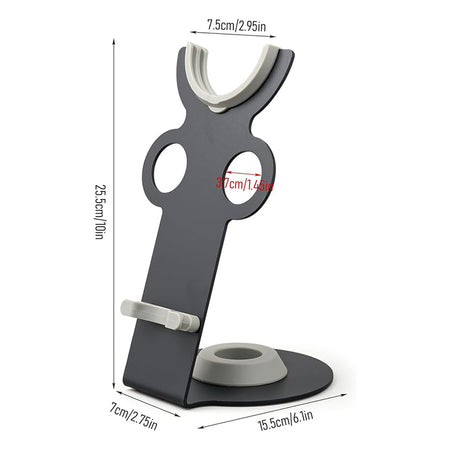 3-IN-1 DESIGN – Functions as a stand for the hair dryer, diffuser, and nozzle. Holds your compatible Dyson hair dryer securely at a 45-degree angle. This stand is specially designed for Dyson hair dryers and their accessories. The soft PVC padding on the bracket helps protect the dryer from scratches and damage.