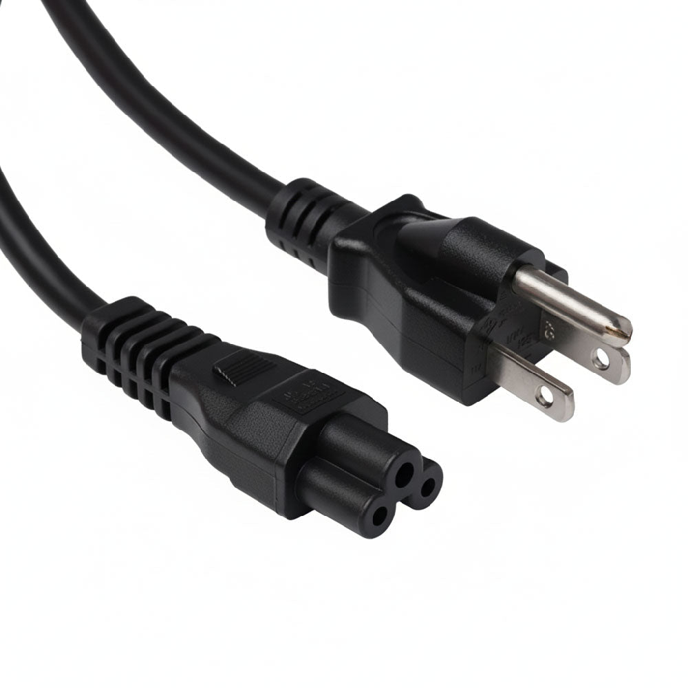 Universal AC Power Cord with IEC C5 Cloverleaf connector