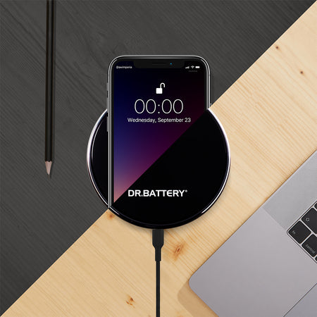 Dr. Battery 15W Fast Wireless Charging Pad  Compatible with Major Smartphone Brands