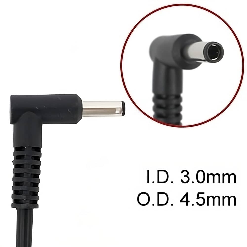 854054-002 Charger AC Adapter Power Cord (3.0 x 4.5mm) [19.5V 65W