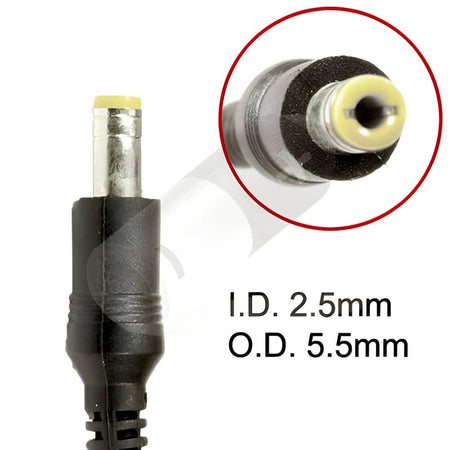 PA-1650-78 PA3917U-1ACA Laptop Charger AC Adapter Power Cord (2.5 x 5.5mm) [19V 3.42A 65W] - Compatible Adapter