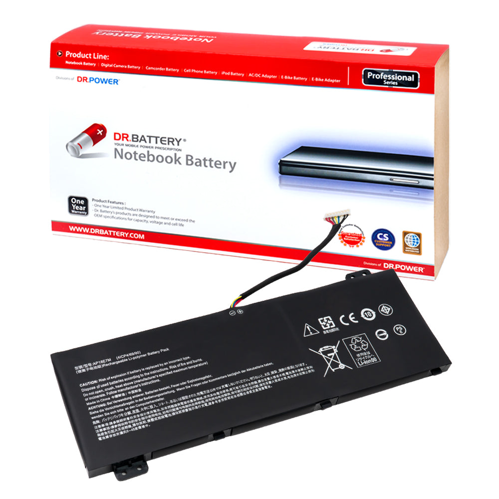 Acer ConceptD 3 Pro CN314-72 CN315-71P CN515-71 CN515-71P CN517-71P Series Laptop Battery AP18E7M KT.00407.007 KT00407009 [15.4V] Compatible Battery