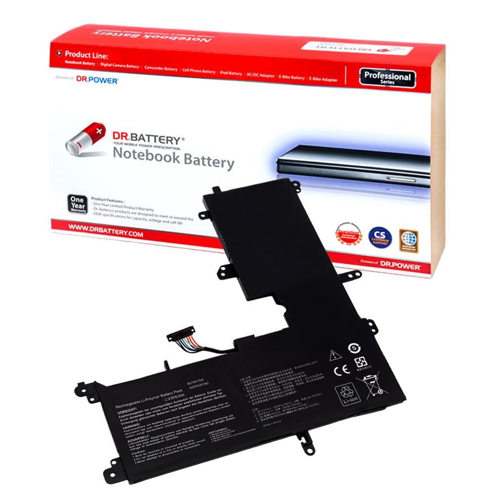 Asus VivoBook Flip 14 TP410UA TP410UF TP410UR TP410UA-DS52T Series Laptop Battery B31N1705 0B200-02660000 3ICP5/57/80 [11.4V/11.52V] Compatible Battery