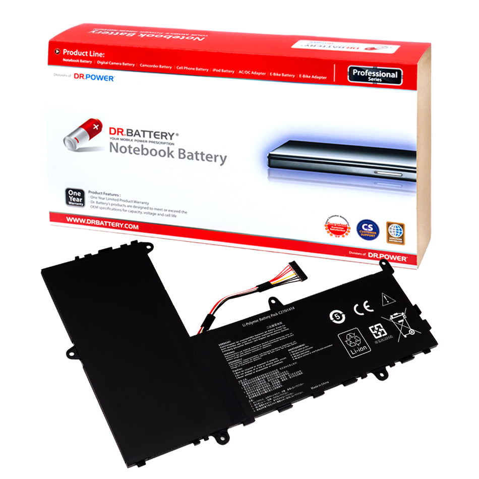 Asus C21N1414 Battery for Asus EeeBook X205TA EeeBook F205TA FD0063TS EeeBook X205TA FD015BS EeeBook X205TA FD061TS EeeBook F205TA FD0035BS Series CKSE321D1 0B200-01240900 [7.6V] Compatible Battery